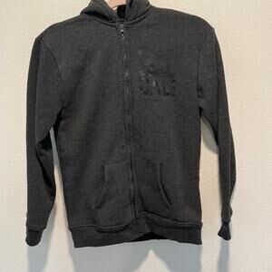 copper denim Cali bear grey size large zip up hoodie